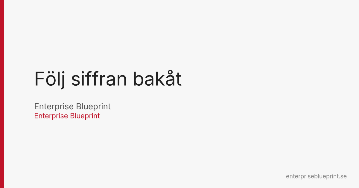 Följ siffran bakåt